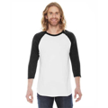 Picture of Unisex Poly-Cotton USA Made 3/4-Sleeve Raglan T-Shirt