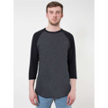 Picture of Unisex Poly-Cotton USA Made 3/4-Sleeve Raglan T-Shirt