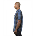 Picture of Men's Short-Sleeve Plaid Pattern Woven Shirt