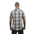 Picture of Men's Short-Sleeve Plaid Pattern Woven Shirt