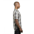 Picture of Men's Short-Sleeve Plaid Pattern Woven Shirt