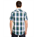 Picture of Men's Short-Sleeve Plaid Pattern Woven Shirt