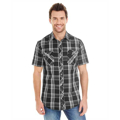 Picture of Men's Short-Sleeve Plaid Pattern Woven Shirt