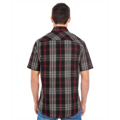 Picture of Men's Short-Sleeve Plaid Pattern Woven Shirt