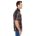 Picture of Men's Short-Sleeve Plaid Pattern Woven Shirt