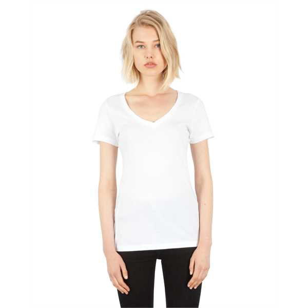 Picture of Ladies' Combed Ring-Spun Cotton Deep-V T-Shirt