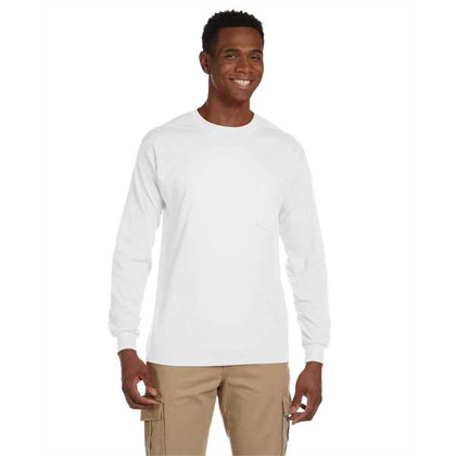 Picture of Adult Ultra Cotton® 6 oz. Long-Sleeve Pocket T-Shirt