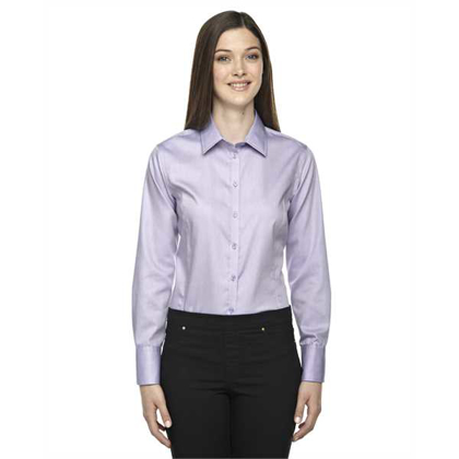 Picture of Ladies' Boulevard Wrinkle-Free Two-Ply 80's Cotton Dobby Taped Shirt with Oxford Twill