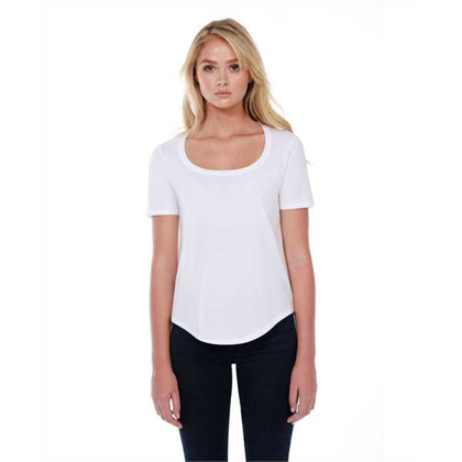 Picture of Ladies' 3.5 oz., 100% Cotton U-Neck T-Shirt
