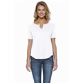 Picture of Ladies' 4.3 oz., CVC Slit V-Neck T-Shirt