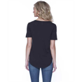 Picture of Ladies' 4.3 oz., CVC Slit V-Neck T-Shirt