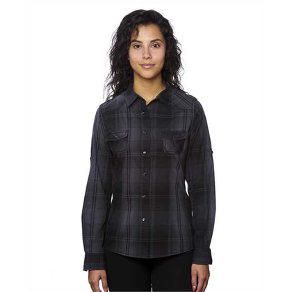 Picture of Ladies' Western Plaid Long-Sleeve Shirt