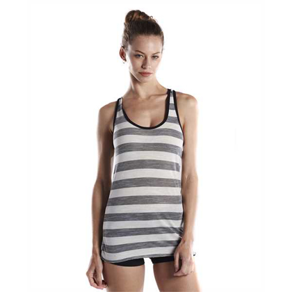 Picture of Ladies' 3.8 oz. Striped Slub Racer Tank