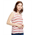 Picture of Ladies' 3.8 oz. Striped Slub Racer Tank