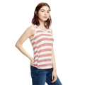 Picture of Ladies' 3.8 oz. Striped Slub Racer Tank
