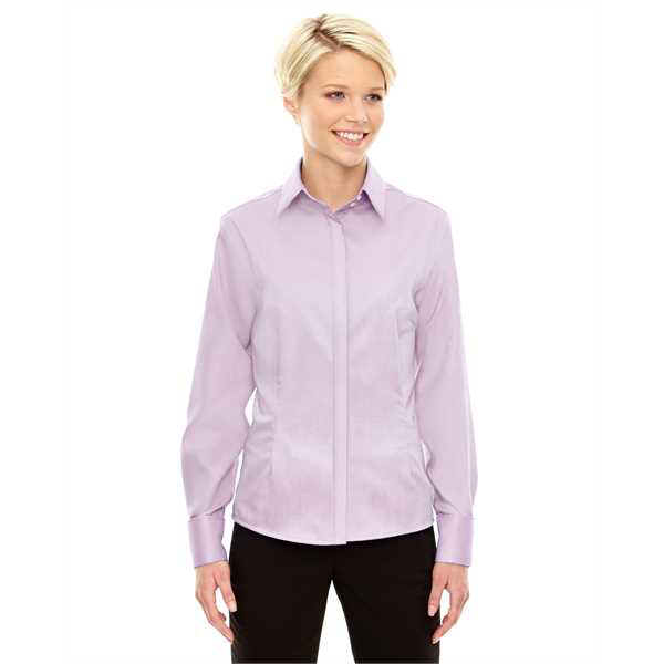 Picture of Ladies' Refine Wrinkle-Free Two-Ply 80's Cotton Royal Oxford Dobby Taped Shirt