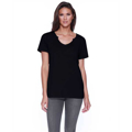 Picture of Ladies' 3.69 oz., 50% Cotton / 50% Modal Open V-Neck T-Shirt