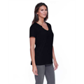 Picture of Ladies' 3.69 oz., 50% Cotton / 50% Modal Open V-Neck T-Shirt