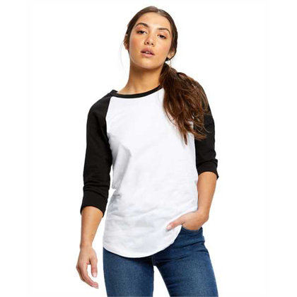 Picture of Ladies' 4.3 oz., 3/4-Sleeve Baseball Raglan