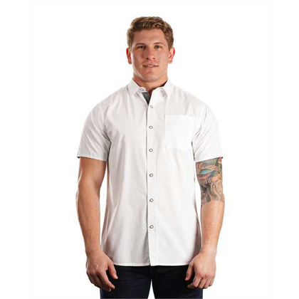Picture of Men's Peached Poplin Short Sleeve Woven Shirt