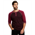 Picture of Unisex 5.2 oz. 3/4-Sleeve Triblend Over-Dyed Raglan