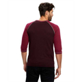Picture of Unisex 5.2 oz. 3/4-Sleeve Triblend Over-Dyed Raglan