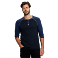Picture of Unisex 5.2 oz. 3/4-Sleeve Triblend Over-Dyed Raglan