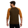 Picture of Unisex 5.2 oz. 3/4-Sleeve Triblend Over-Dyed Raglan