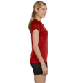 Picture of Ladies' 4.1 oz. Double Dry® V-Neck T-Shirt