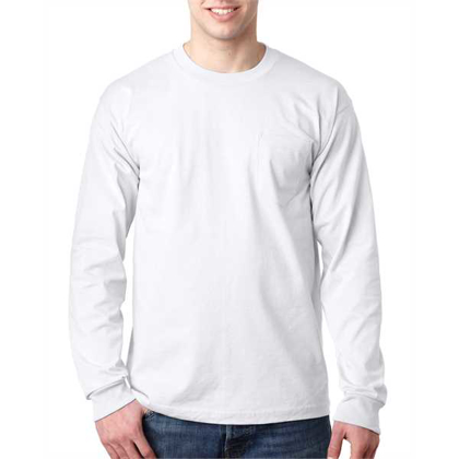 Picture of Adult 6.1 oz., 100% Cotton Long Sleeve Pocket T-Shirt