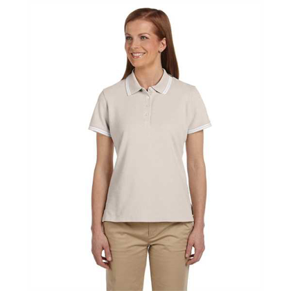 Picture of Ladies' Tipped Performance Plus Piqué Polo