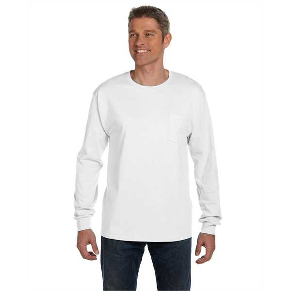 Picture of Men's 6.1 oz. Tagless® Long-Sleeve Pocket T-Shirt