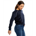 Picture of Ladies' Velour Long Sleeve Crop T-Shirt