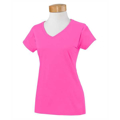 Picture of Ladies' SoftStyle® 4.5 oz. Fitted V-Neck T-Shirt
