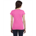 Picture of Ladies' SoftStyle® 4.5 oz. Fitted V-Neck T-Shirt
