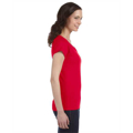 Picture of Ladies' SoftStyle® 4.5 oz. Fitted V-Neck T-Shirt