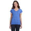 Picture of Ladies' SoftStyle® 4.5 oz. Fitted V-Neck T-Shirt