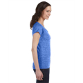 Picture of Ladies' SoftStyle® 4.5 oz. Fitted V-Neck T-Shirt
