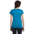 Picture of Ladies' SoftStyle® 4.5 oz. Fitted V-Neck T-Shirt