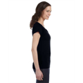 Picture of Ladies' SoftStyle® 4.5 oz. Fitted V-Neck T-Shirt