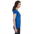 Picture of Ladies' SoftStyle® 4.5 oz. Fitted V-Neck T-Shirt