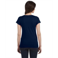 Picture of Ladies' SoftStyle® 4.5 oz. Fitted V-Neck T-Shirt