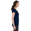 Picture of Ladies' SoftStyle® 4.5 oz. Fitted V-Neck T-Shirt