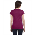 Picture of Ladies' SoftStyle® 4.5 oz. Fitted V-Neck T-Shirt