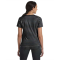Picture of Ladies' Lightweight Striped V-Neck T-Shirt