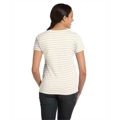 Picture of Ladies' Lightweight Striped V-Neck T-Shirt