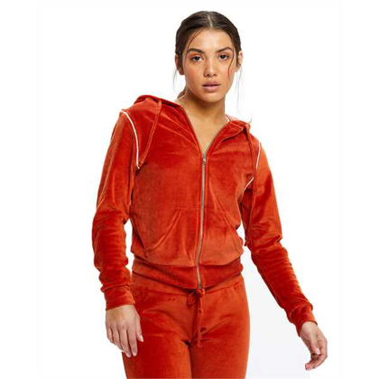 Picture of Ladies' Velour Full-Zip Hoodie