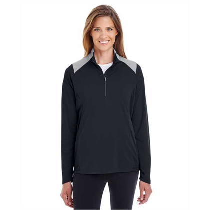 Picture of Ladies' Command Colorblock Snag Protection Quarter-Zip