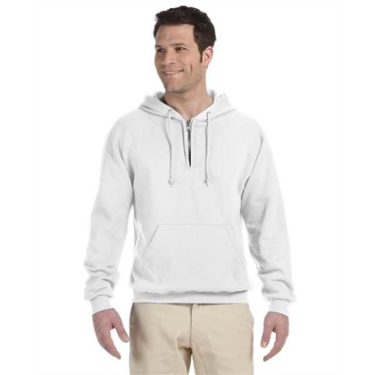 Picture of Adult 8 oz. NuBlend® Fleece Quarter-Zip Pullover Hood