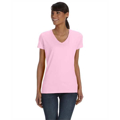 Picture of Ladies' 5 oz. HD Cotton™ V-Neck T-Shirt